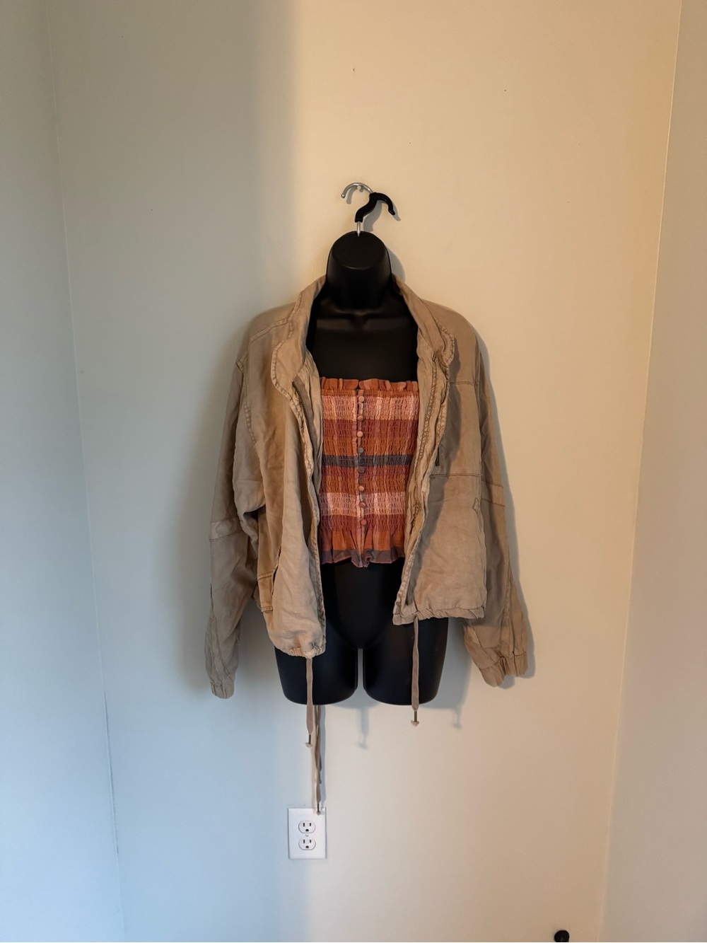 Young Fabulous & Broke Tan Utility Jacket Size L